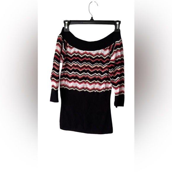 Baby Phat Off-Shoulder Striped Knit Sweater - Picture 5 of 6